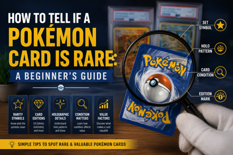 How to tell if a Pokémon card is rare by checking rarity symbols and card features