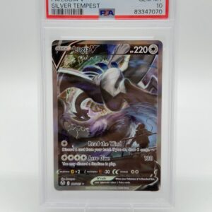 Pokemon Lugia V Silver Tempest Full Alt Art #186 PSA 10 Gem Mint front view graded card.
