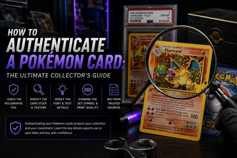 How to authenticate a Pokémon trading card using professional inspection techniques and authenticity checks.