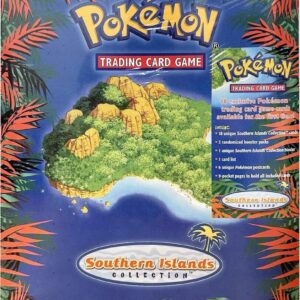 Factory sealed Pokémon TCG Southern Islands Collection Box Set featuring tropical island artwork design