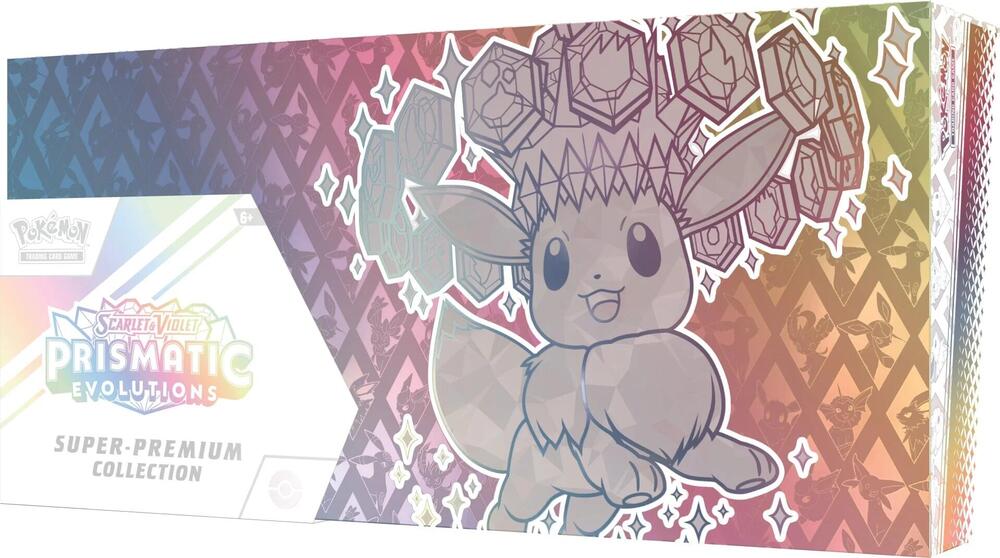 Sealed Pokémon TCG Prismatic Evolutions Super-Premium Collection box.