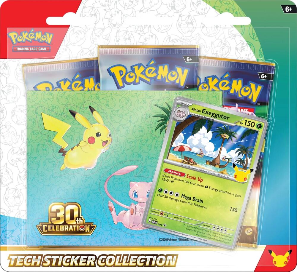 exeggutor sticker collection presale 30th celebration pokemon tcg