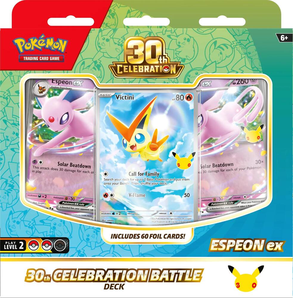 30th celebration espeon deck pokemon tcg presale front