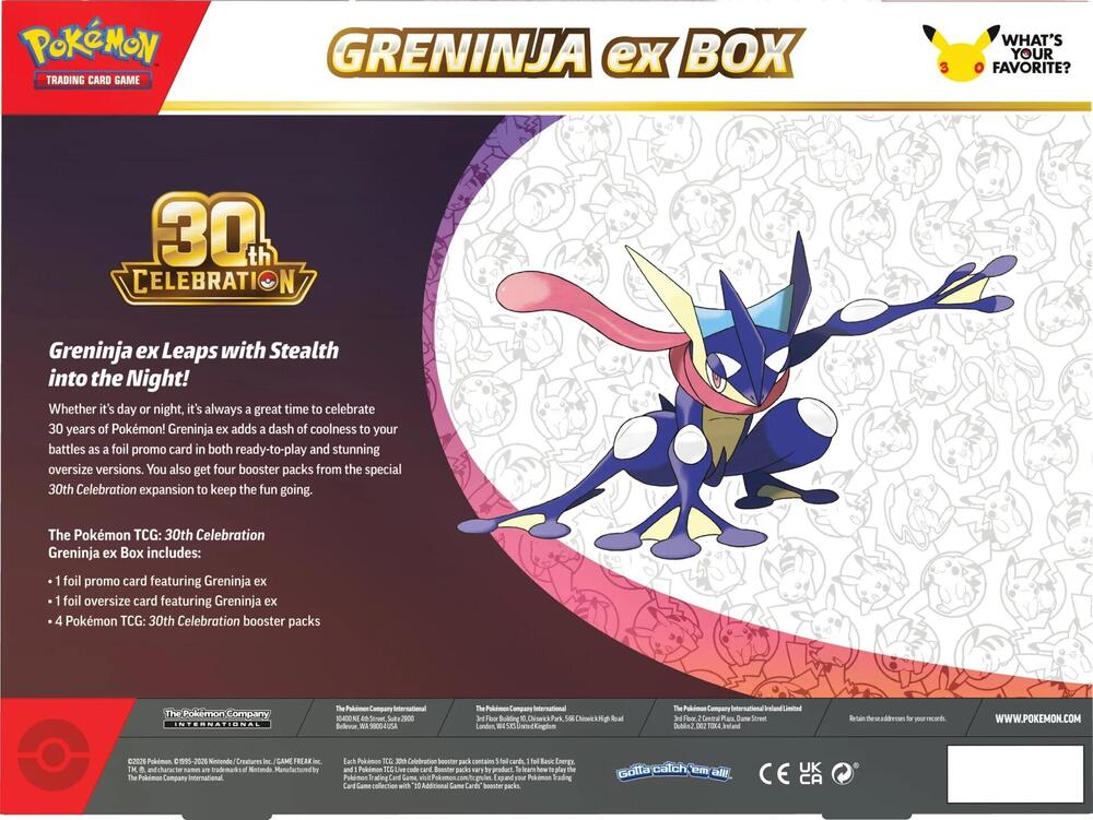 greninja ex box presale promo card and booster packs