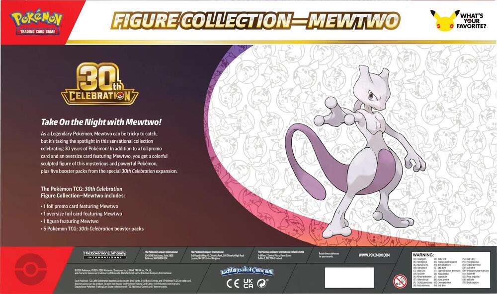 30th celebration mewtwo figure collection box back view