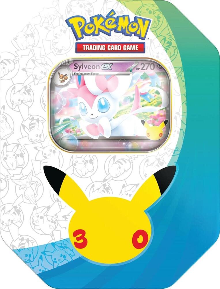 sylveon ex tin presale 30th celebration pokemon tcg