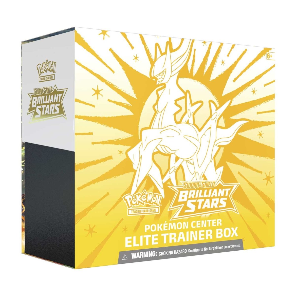 Brilliant Stars Pokemon Center Elite Trainer Box sealed packaging featuring Arceus