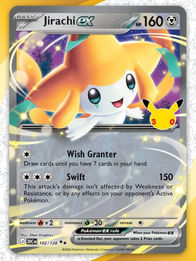 jirachi ex card 30th celebration promo pokemon tcg