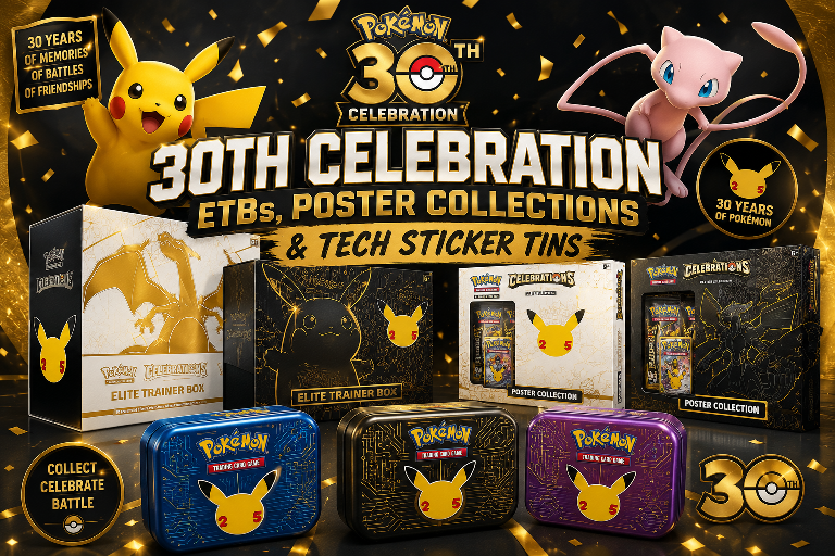 Pokemon TCG 30th Celebration Elite Trainer Box and Collection Products